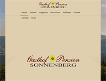 Tablet Screenshot of hotel-sonnenberg.de